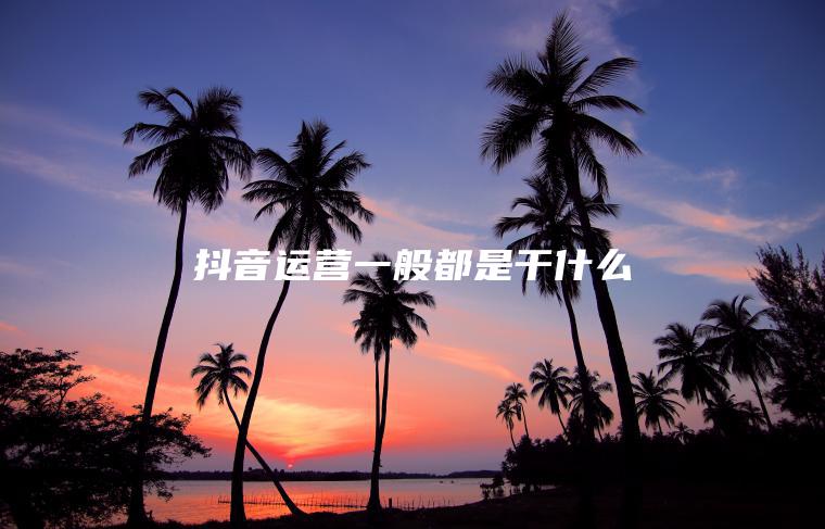 抖音运营一般都是干什么